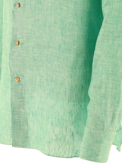 Shop Borriello Striped Shirt In Green