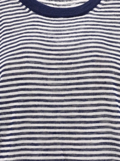 Shop Roberto Collina Striped Sweater In Blue