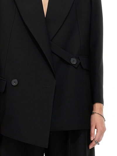 Shop Alexander Mcqueen Structured Double-breasted Jacket In Black