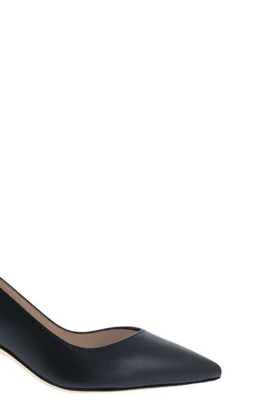 Stuart Weitzman Pointed-toe Black Pumps With Mid-height Stiletto Heel In Black
