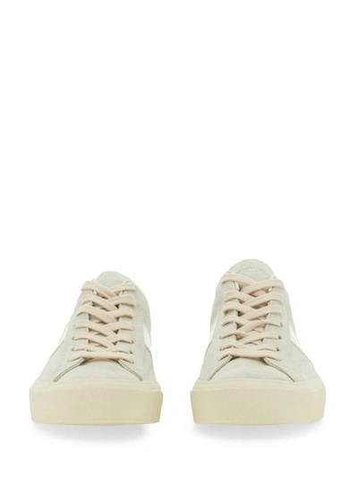 Shop Tom Ford Suede Sneaker In White