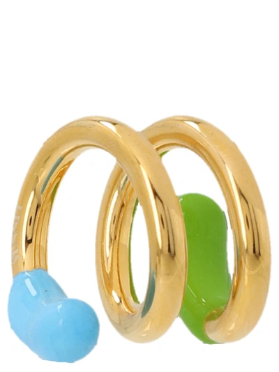 Shop Sunnei 'fusillo Double' Ring In Multicolor