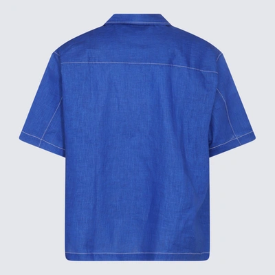 Shop Sunnei Electric Blue Linen Shirt