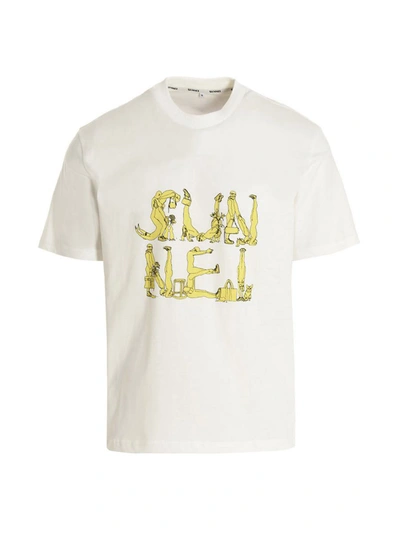 Shop Sunnei ‘classic  Figures' T-shirt In White
