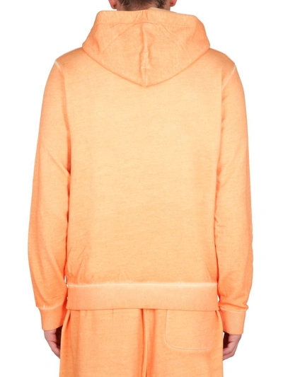 Shop Marcelo Burlon County Of Milan Sunset Cross Regular Sweatshirt In Orange