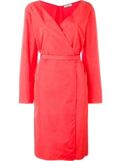 Nina Ricci Belted Wrap Dress - Pink
