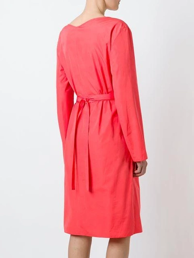 Shop Nina Ricci Belted Wrap Dress - Pink