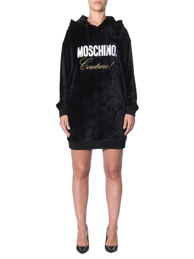 Shop Moschino Sweat Dress In Black