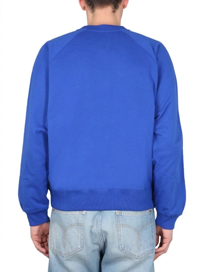 Shop Versace Sweatshirt The Masks In Blue