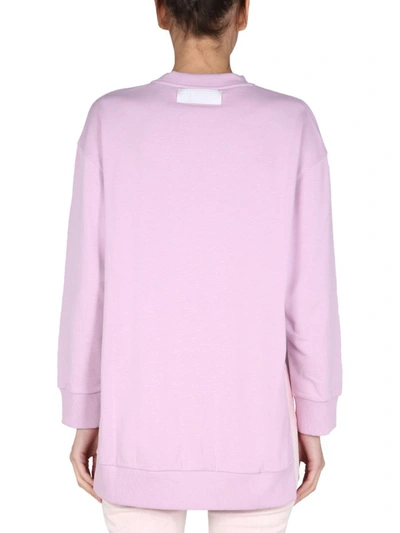 Shop Stella Mccartney Sweatshirt With 3d Logo In Purple