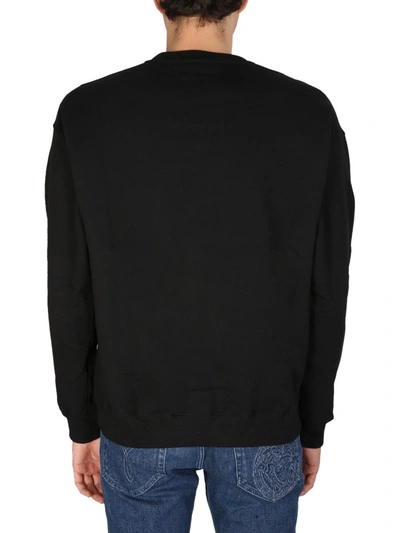 Shop Versace Sweatshirt With Baroque Print In Black