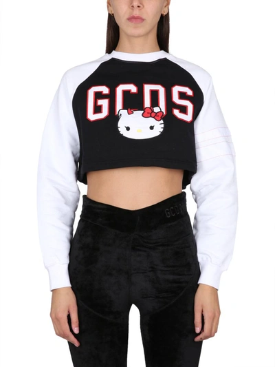 Shop Gcds Sweatshirt With Hello Kitty Logo In Multicolor