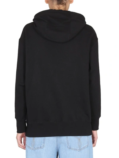 Shop Versace Sweatshirt With I Love You Logo In Black