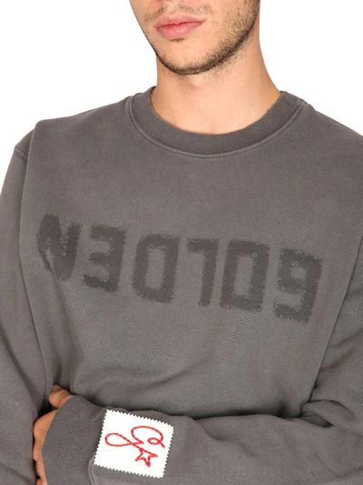 Shop Golden Goose Sweatshirt With Logo In Grey
