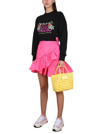 Msgm Logo Crew Neck Knitwear In Black