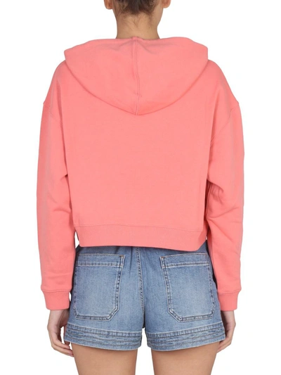 Shop Stella Mccartney Sweatshirt With Logo Embroidery In Pink