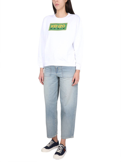 Shop Kenzo Sweatshirt With Logo Print In White