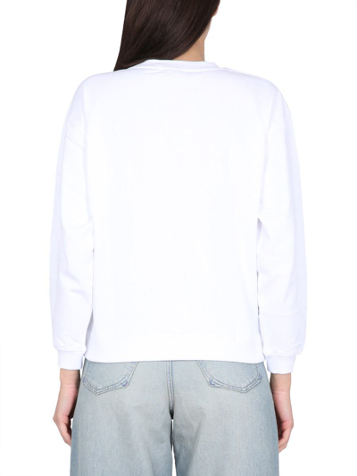 Shop Kenzo Sweatshirt With Logo Print In White