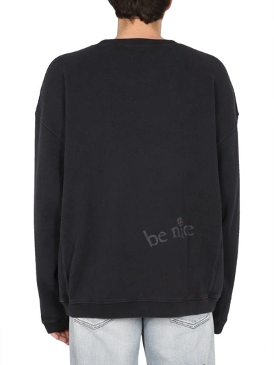 Shop Erl Sweatshirt With Logo Unisex In Black