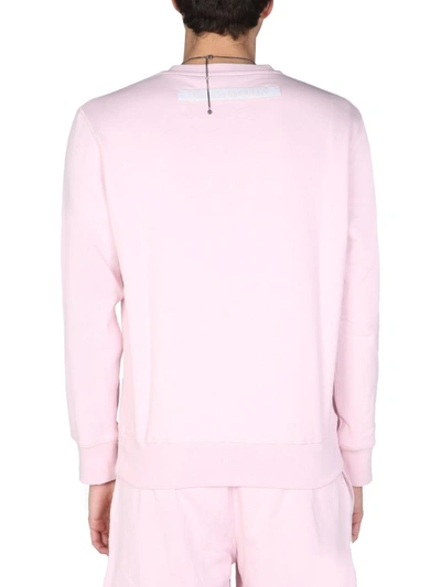 Shop Alexander Mcqueen Sweatshirt With Selvedded Logo Band In Pink