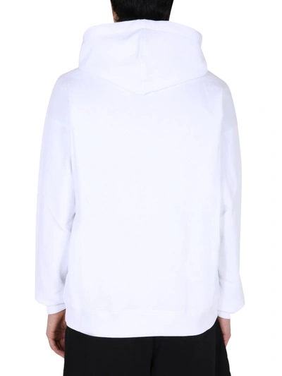 Shop Moschino Sweatshirt With Zip In White