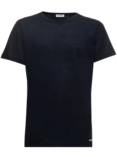 Jil Sander T-shirt Cn Ss In Black | ModeSens