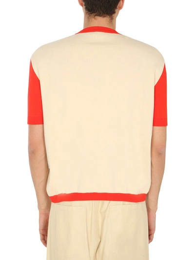 Sunnei T-shirt With Contrasting Profiles In Multicolor