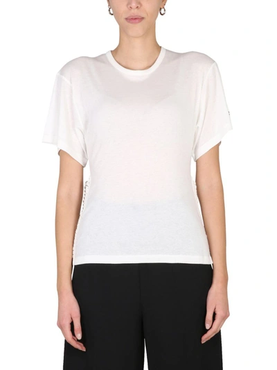 Shop Stella Mccartney T-shirt With Chain Detail In Ivory