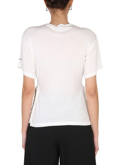 Shop Stella Mccartney T-shirt With Chain Detail In Ivory