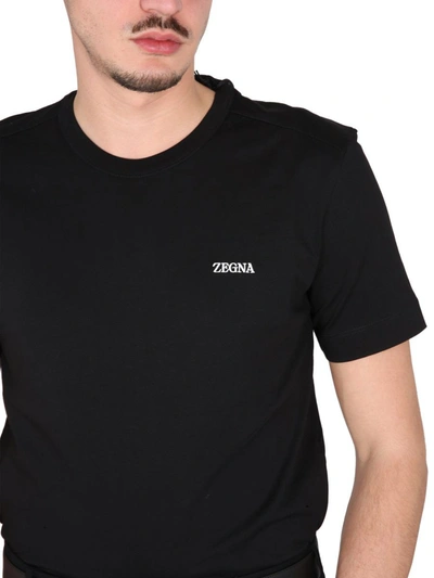 Shop Ermenegildo Zegna T-shirt With Logo In Black