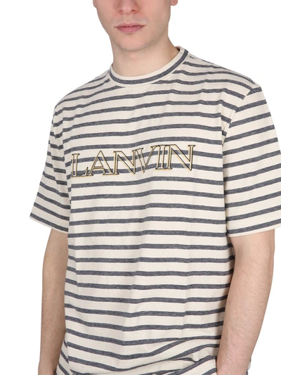 Shop Lanvin T-shirt With Logo In Multicolor