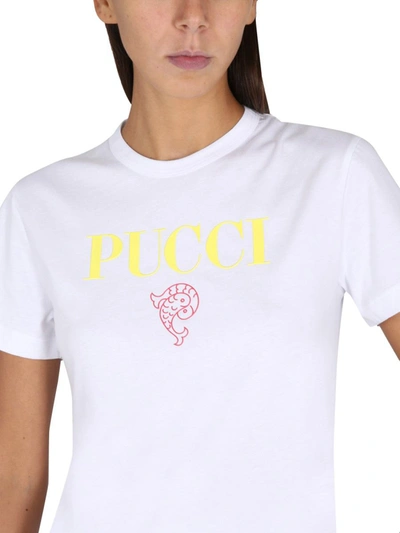 Shop Pucci T-shirt With Print In White