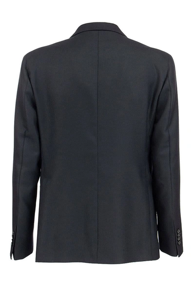 Shop Tagliatore Classic Wool Jacket In Blue