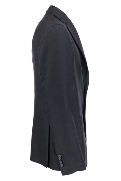 Tagliatore Bag Wool Suit Jacket In Blue