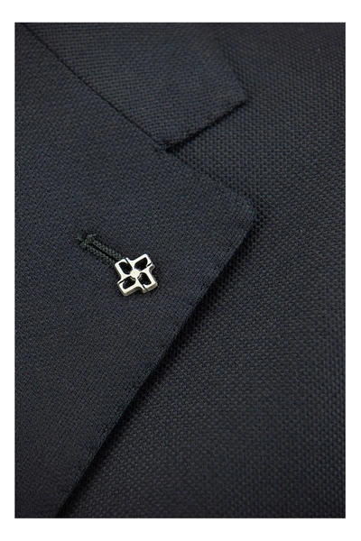 Tagliatore Bag Wool Suit Jacket In Blue