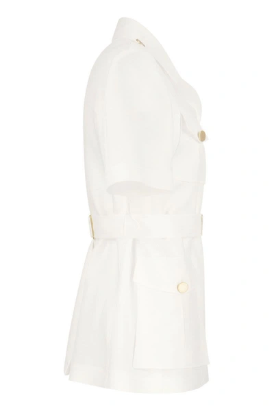 Shop Tagliatore Jacket With Pockets In White