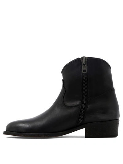 Shop Via Roma 15 Texan Ankle Boots In Black
