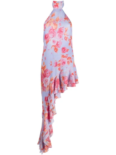 Shop The Andamane Mirtha Ruffle Asymmetric Maxi Dress In Glycine