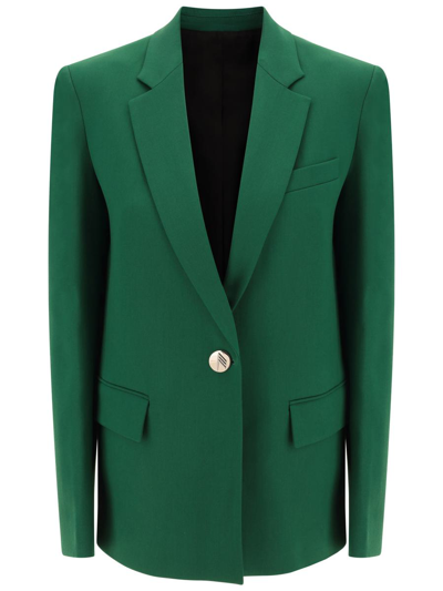Shop Attico The  Blazers & Vests In Emerald