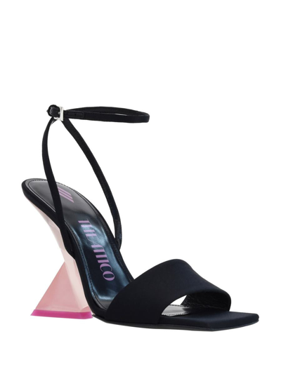Shop Attico The  Sandals In Black/pink