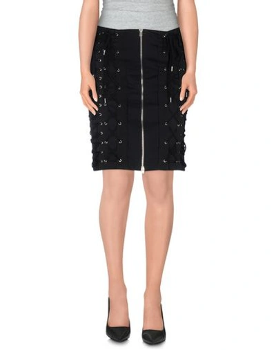 Jean Paul Gaultier Knee Length Skirt In Black