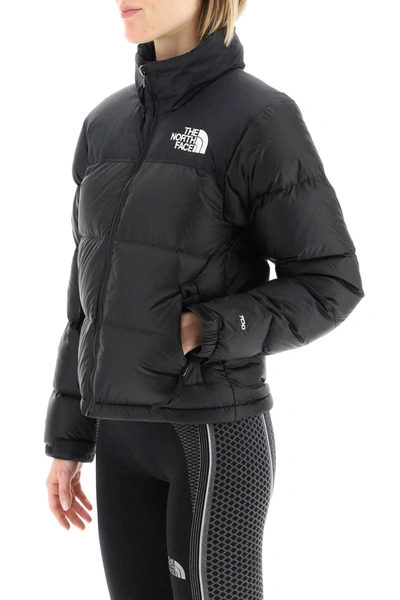 Shop The North Face 'nuptse' Cropped Ripstop Nylon Down Jacket In Black