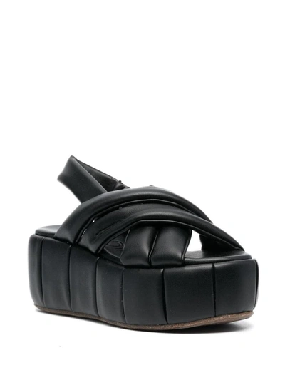 Shop Themoirè Themoire' Acquaria Basic Vegan Leather Sandal In Black