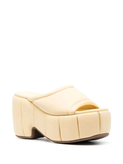 Shop Themoirè Themoire' Cassiope Basic Vegan Leather Sandal In Yellow