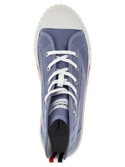 Shop Thom Browne 'collegiate' Sneakers In Light Blue