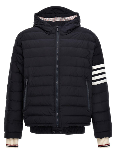 Shop Thom Browne Downfill Ski Hooded Down Jacket In Blue
