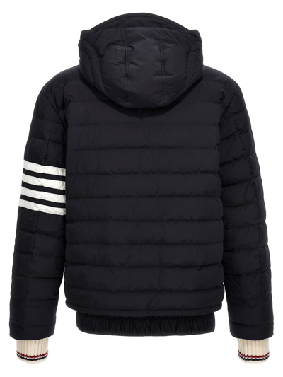 Shop Thom Browne Downfill Ski Hooded Down Jacket In Blue