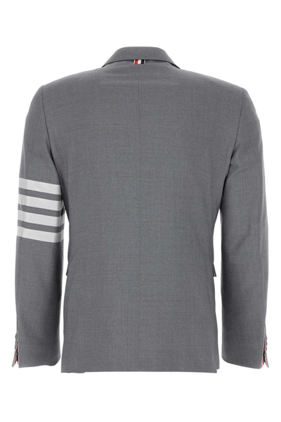 Shop Thom Browne Jackets And Vests In Grey