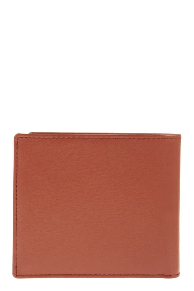 Shop Tod's Leather Wallet With Logo In Sienna