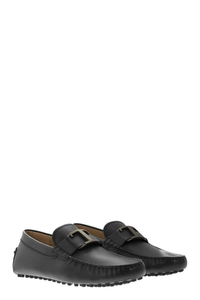 Shop Tod's Timeless Leather Loafer In Black